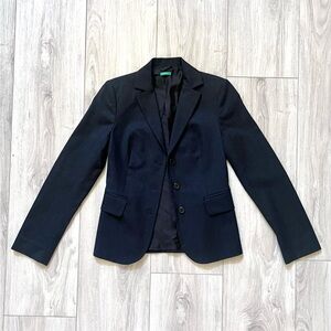 (NEW) Benetton Fleece wool Jacket dark gray, size 40